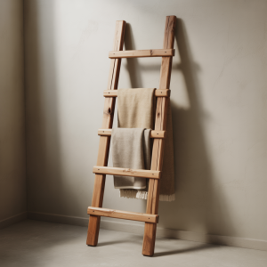 Rustic style blanket ladder
